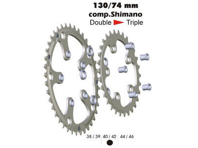 STRONGLIGHT 130/74 BCD Triple Adaptor Chainring