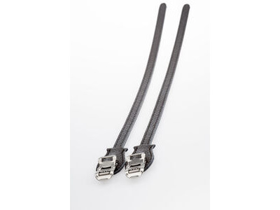 SPA CYCLES Leather Toe Straps  Black  click to zoom image