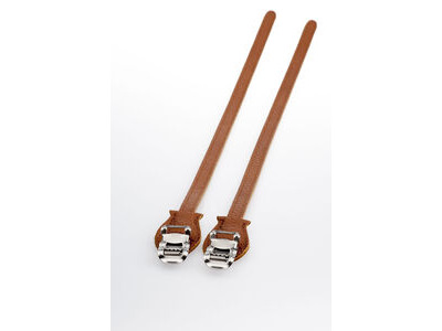 SPA CYCLES Leather Toe Straps  Honey  click to zoom image