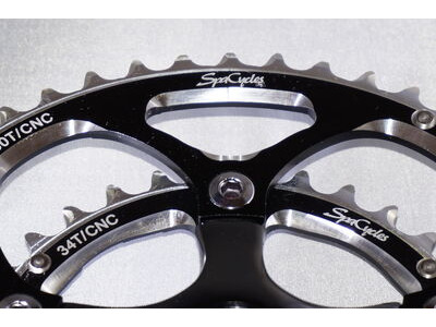 SPA CYCLES TD-2 Double Chainset with Zicral Rings 165mm Black 52/40  click to zoom image