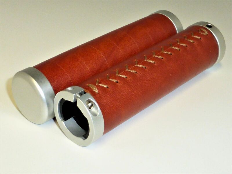 SPA CYCLES Spa Cycles Leather Lock on Grips click to zoom image