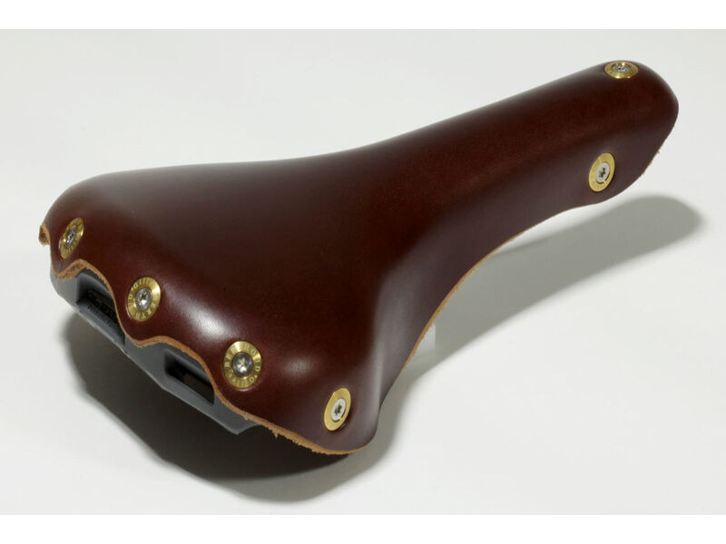 GILLES BERTHOUD Aspin Leather Saddle w// Steel Rails Black Brown Cork Natural
