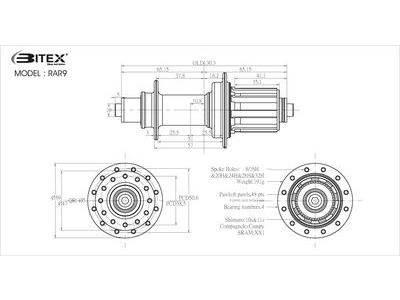 BITEX RAR 9 Rear Hub click to zoom image