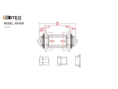 BITEX BX103F Touring Front Hub click to zoom image