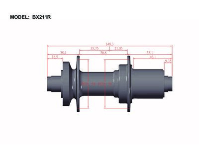 BITEX BX211R Boost Rear Hub (Hyperglide Freehub) click to zoom image