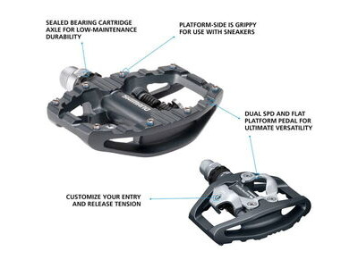 SHIMANO PD-EH500 Flat/SPD Pedals