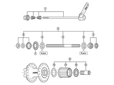 SHIMANO Deore 6-Bolt FH-M525A Freehub Body